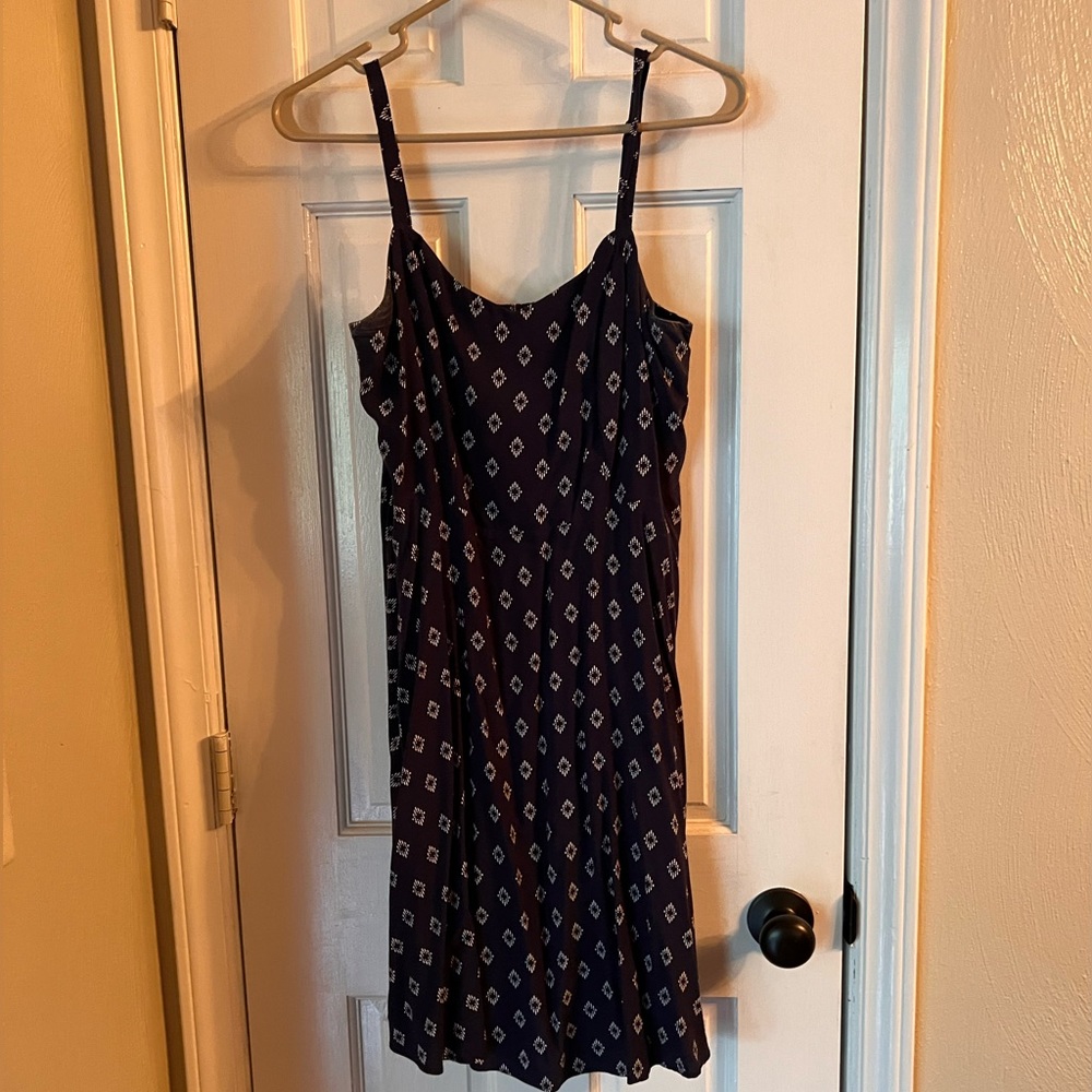 Old Navy medium navy sundress with white dots